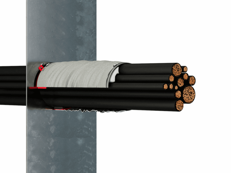 FireSeal Easy Transit cable penetration system